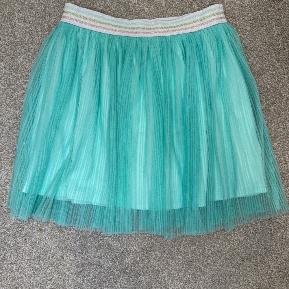 Kate Spade Tulle Pleated Girls Skirt, Fresh Mint, Size 10
